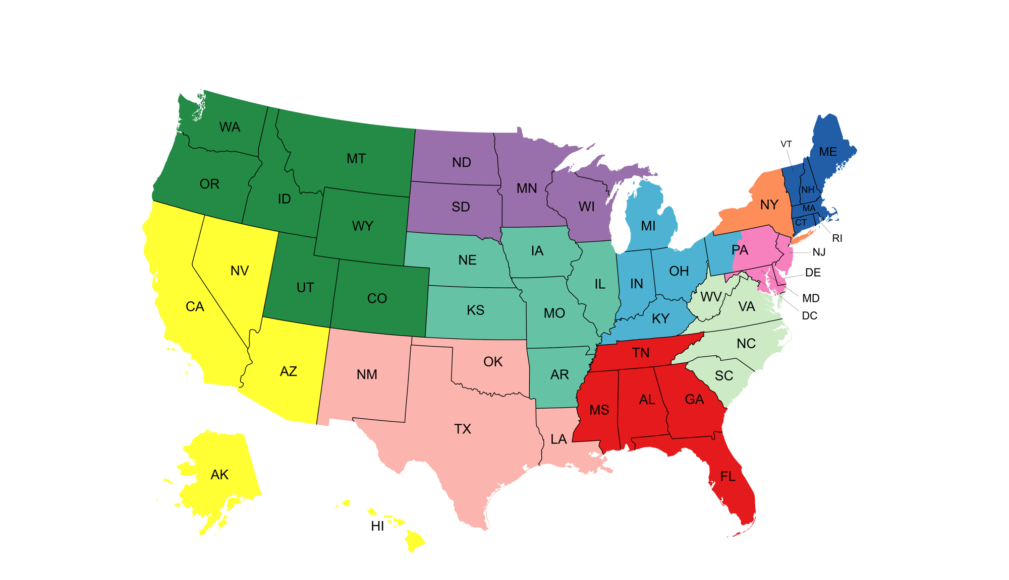 D&D Sales Representative Map D&D Sales Representative Map