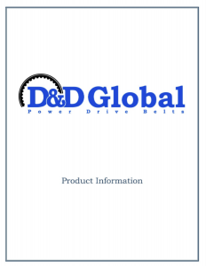 Product information Image | D&D Global | Power Drive Belts | V-Belts Time Belts | High Performance Belts
